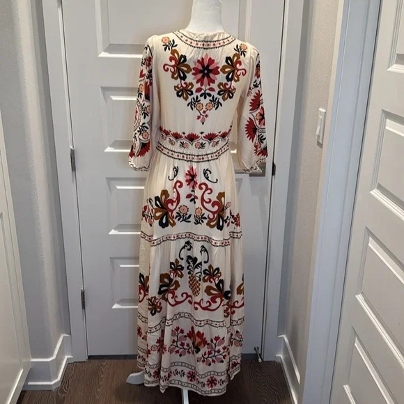 FARM Rio Floral Mandala Long Dress Size M - Picture 10 of 10